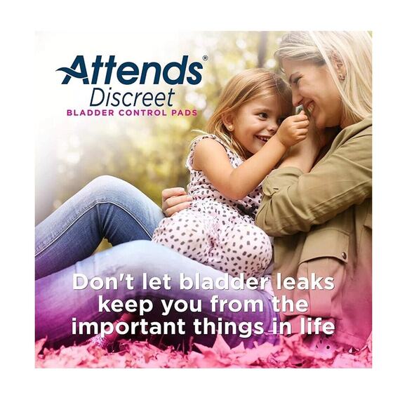 Attends Discreet Women's Maximum Long Bladder Control Pad, 20 Count - Picture 3 of 5